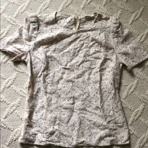 Beige jack wills flower dressy top